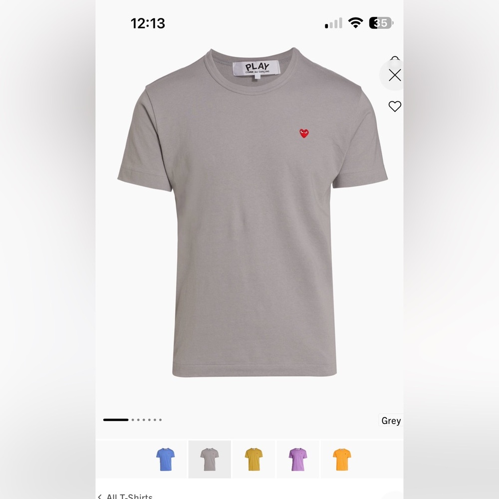 Mens comme des garçons play small heart T-Shirt xl